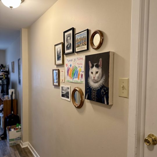 In the hallway